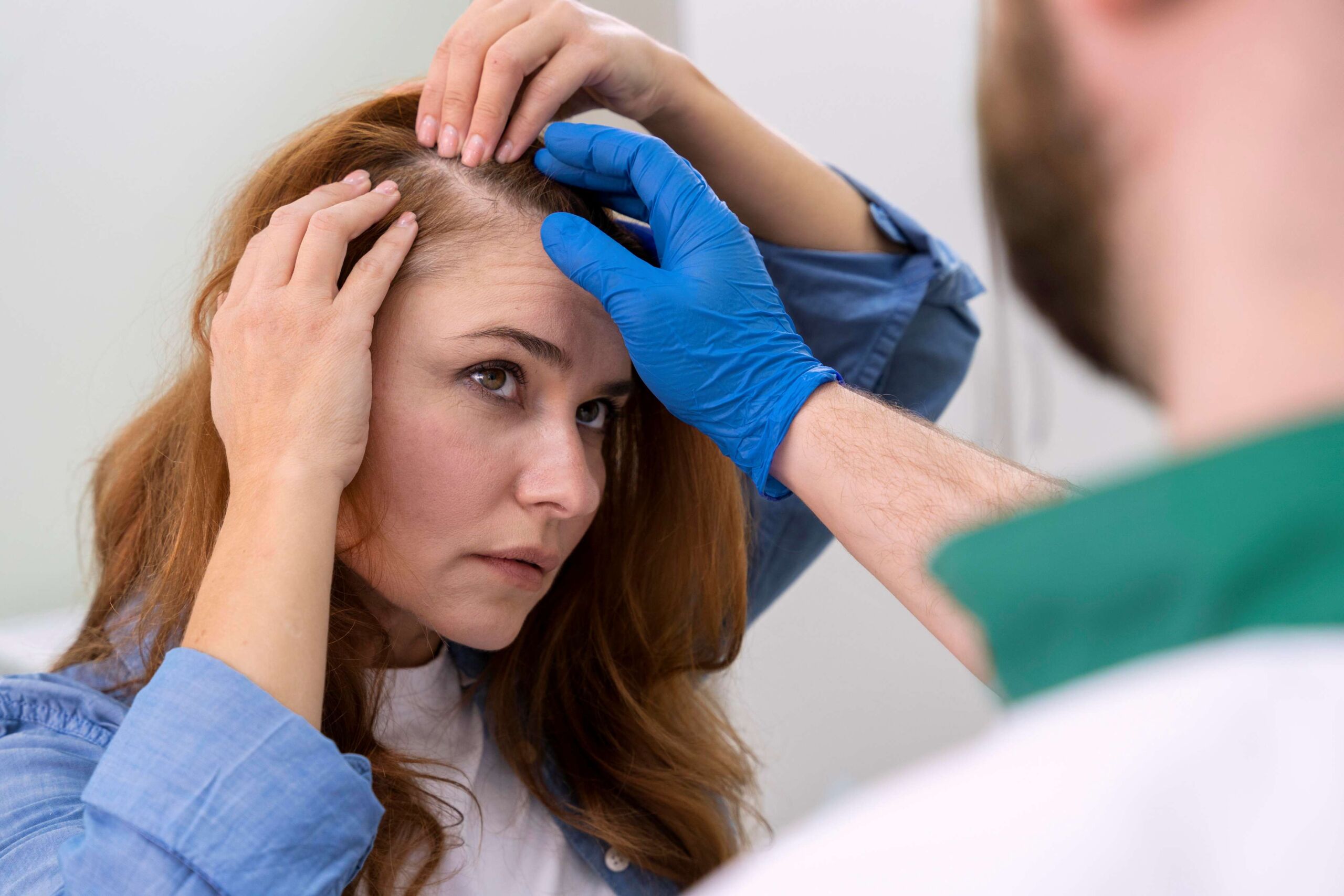 Female hair transplant Turkey consultation—hairline assessment